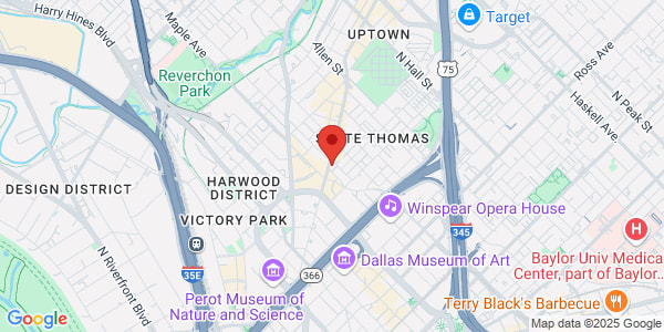 Map of 2404 McKinney Ave Dallas, TX 75201
