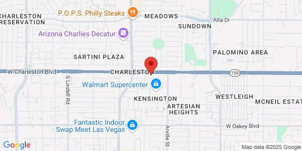 Map of 4575 W Charleston Blvd Ste A Las Vegas, NV 89102