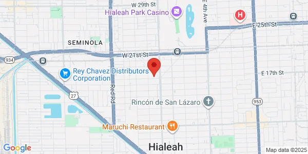 Map of 45 W 17th St Hialeah, FL 33010