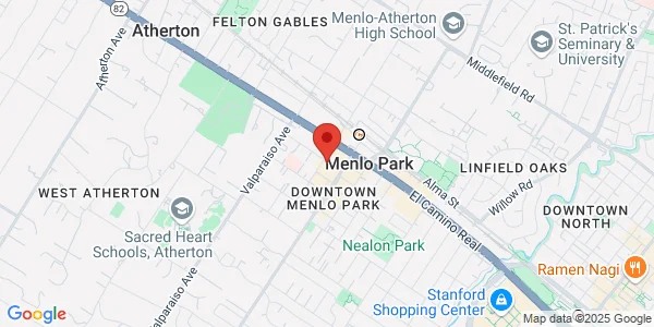 Map of 695 Oak Grove Ave Ste 330 Menlo Park, CA 94025