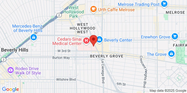 Map of 127 S San Vicente Blvd Los Angeles, CA 90048