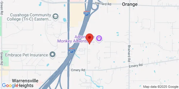 Map of 4381 Renaissance Pkwy Cleveland, OH 44128