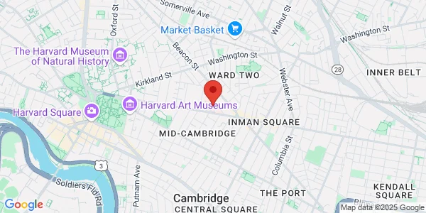 Map of 1493 Cambridge St Cambridge, MA 02139