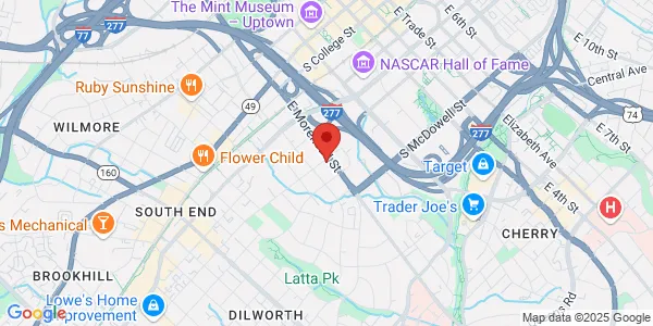 Map of 700 E Morehead St Charlotte, NC 28202