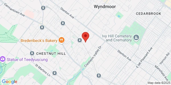 Map of 7713 Crittenden St Philadelphia, PA 19118