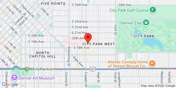 Map of 1830 Franklin  St Denver, CO 80218