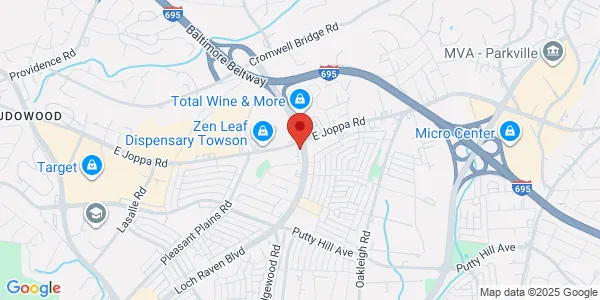 Map of 1641 E Joppa Rd Towson, MD 21286