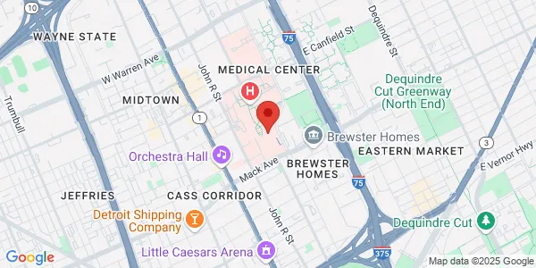 Map of 3901 Beaubien St Carls Bldg, Fl 2 Detroit, MI 48201