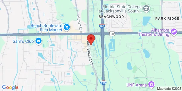 Map of 3545 Saint Johns Bluff Rd S Ste 3 Jacksonville, FL 32224