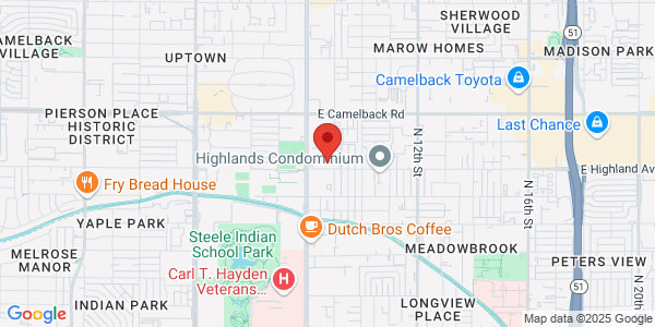 Map of 740 E Highland Ave Ste 100 Phoenix, AZ 85014