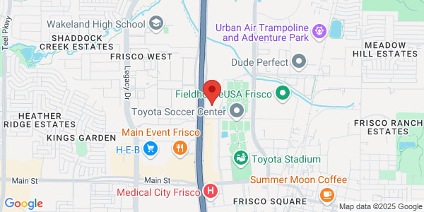 Map of 9990 Dallas Pkwy Ste 110 Frisco, TX 75034