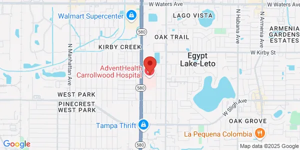 Map of 3707 W Hamilton Ave Ste B Tampa, FL 33614