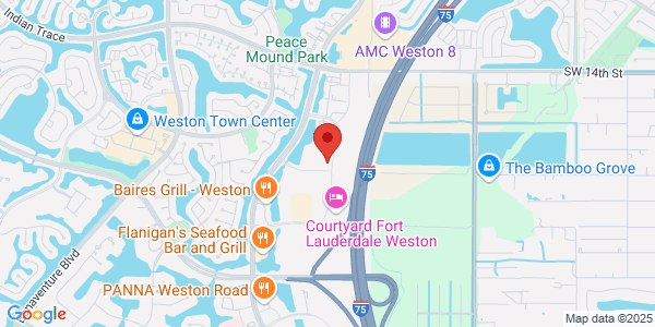 Map of 1825 N Corporate Lakes Blvd Weston, FL 33326