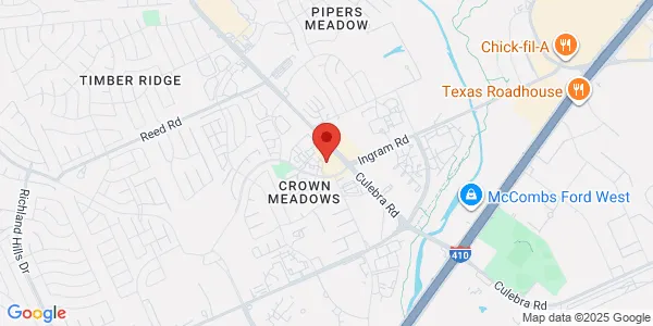 Map of 7616 Culebra Rd Ste 101 San Antonio, TX 78251