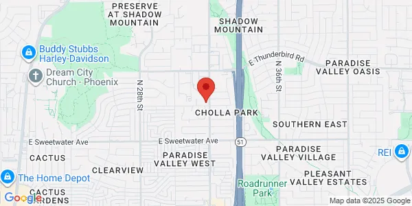 Map of 13402 N 32nd St Ste 5 Phoenix, AZ 85032