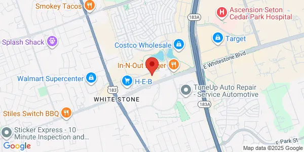 Map of 601 E Whitestone Blvd Ste 632 Cedar Park, TX 78613