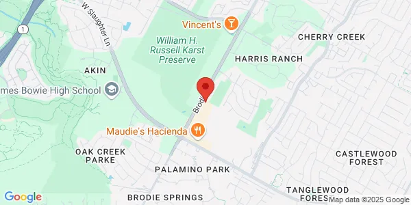 Map of 9701 Brodie Ln Ste 103 Austin, TX 78748