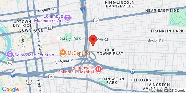 Map of 240 Parsons Ave Columbus, OH 43205