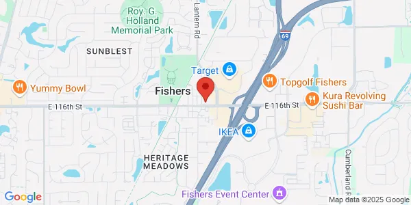 Map of 8890 E 116th St Fishers, IN 46038