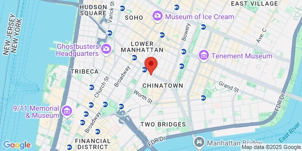 Map of 212 Canal St Ste 206 New York, NY 10013