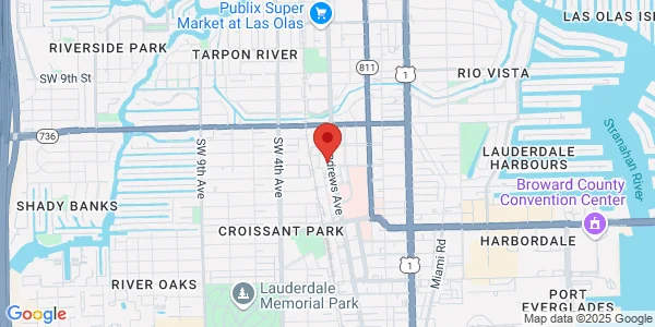 Map of 1347 S Andrews Ave Fort Lauderdale, FL 33316
