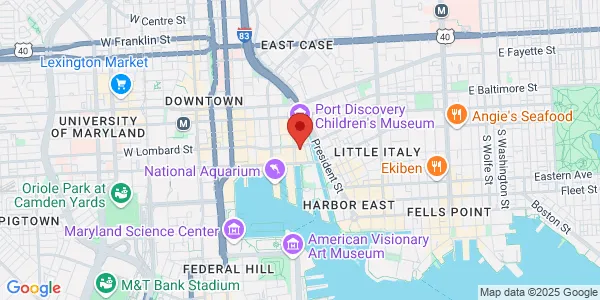 Map of 103 Market Pl Baltimore, MD 21202