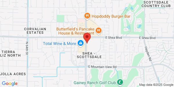 Map of 10335 N Scottsdale Rd Ste A Scottsdale, AZ 85253