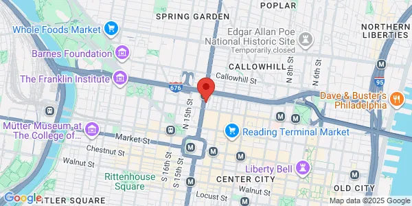 Map of 219 N Broad St Fl 1 Philadelphia, PA 19107