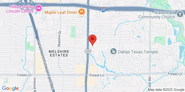 Map of 12330 Preston Rd Ste 101 Dallas, TX 75230
