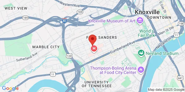 Map of 2001 Laurel Ave Ste 504 Knoxville, TN 37916
