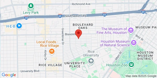 Map of 2020 Albans Rd Green Imaging Houston, TX 77005