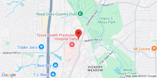 Map of 7515 Greenville Ave Ste 200 Dallas, TX 75231