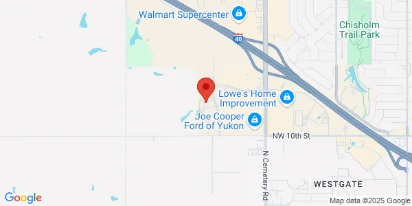 Map of 1805 Commons Cir Ste 100B Yukon, OK 73099