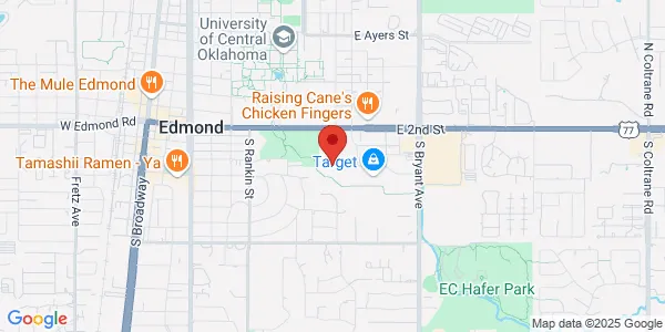 Map of 1023 Waterwood Pkwy Edmond, OK 73034