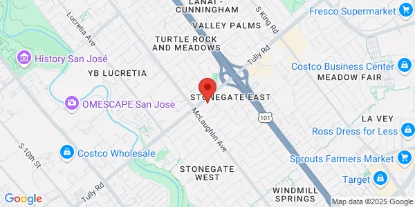 Map of 1290 Tully Rd Ste 80 San Jose, CA 95122