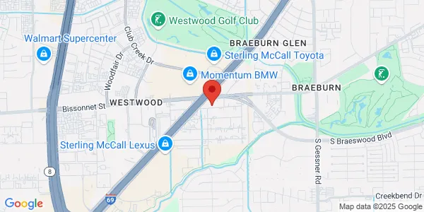 Map of 9639 Sw Fwy Houston, TX 77074