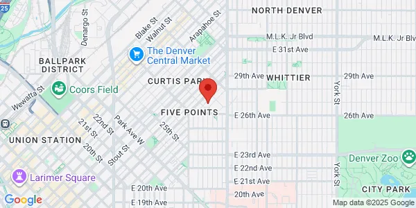 Map of 501 28th St Denver, CO 80205
