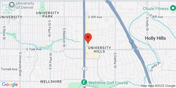 Map of 2696 S Colorado Bvld Ste 110 Denver, CO 80222
