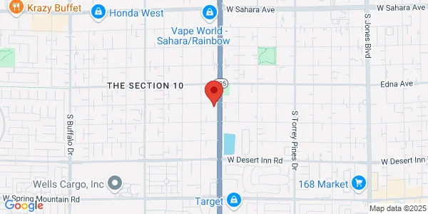 Map of 3025 S Rainbow Blvd Las Vegas, NV 89146