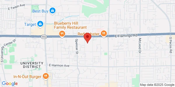Map of 2075 E Flamingo Rd Las Vegas, NV 89119
