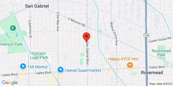 Map of 1129 S San Gabriel Blvd San Gabriel, CA 91776