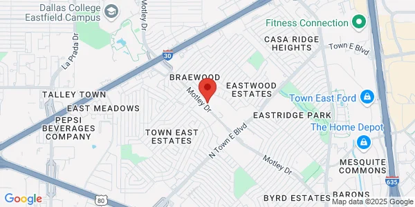 Map of 3022 Motley Dr Mesquite, TX 75150
