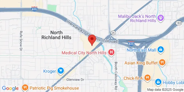 Map of 7640 NE Loop 820 Ste 96 North Richland Hills, TX 76180