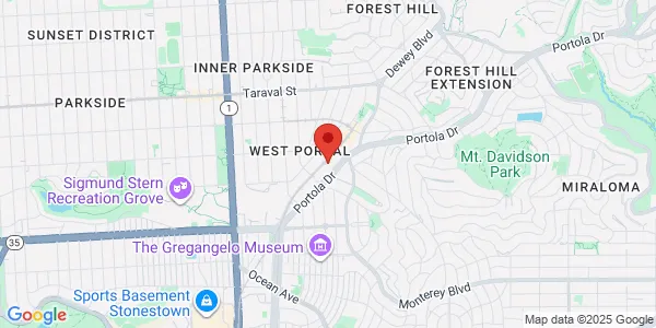 Map of 199 W Portal Ave San Francisco, CA 94127