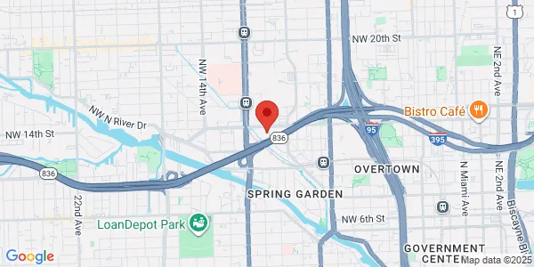 Map of 1120 NW 14th St Miami, FL 33136