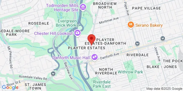 Map of 855 Broadview Avenue Toronto, ON M4K 3Z1 Canada