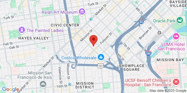 Map of 52 Dore St San Francisco, CA 94103