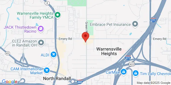 Map of 4610 Green Rd Warrensville Heights, OH 44128