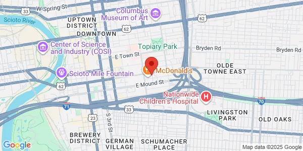 Map of 399 E Main St Columbus, OH 43215