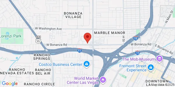 Map of 1706 W Bonanza Rd Las Vegas, NV 89106
